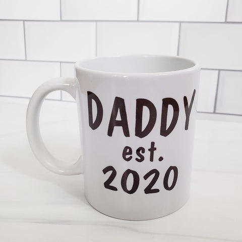 Daddy Est personalized year) ceramic mug