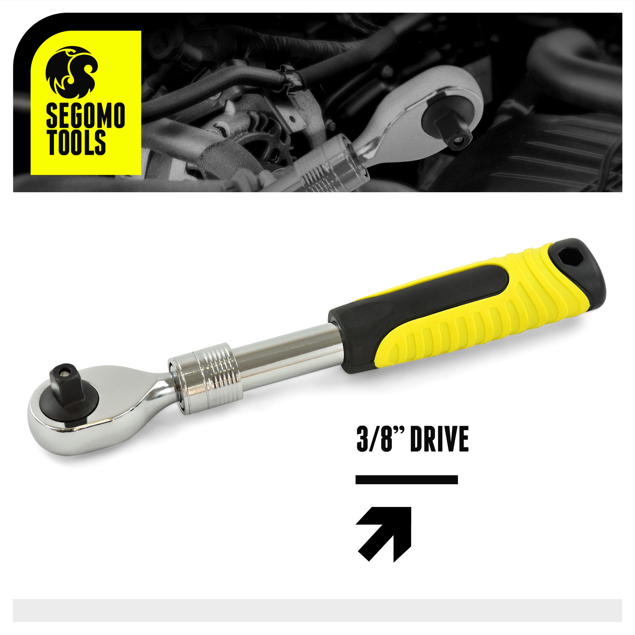 Segomo Tools 3/8 Inch Drive 33 Ft-lbs 230 RPM 12V Cordless Electric Ra