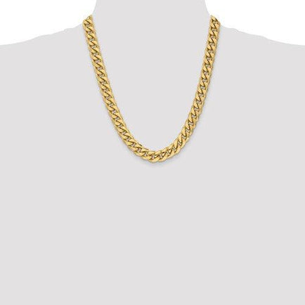 11mm Enamel Cuban Link Necklace Chain