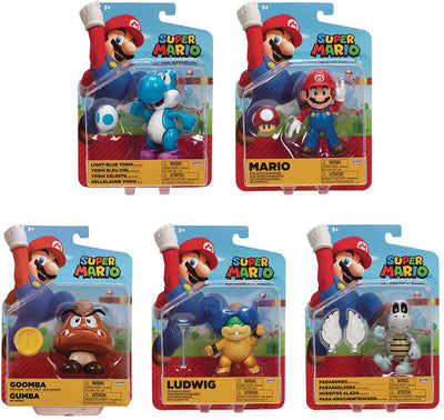 Super Mario World Of Nintendo 4 Inch Action Figure Wave 22 - Set of 5