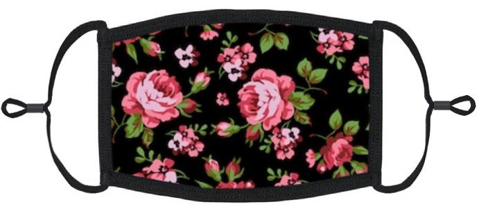 Pink Roses Fabric Face Mask