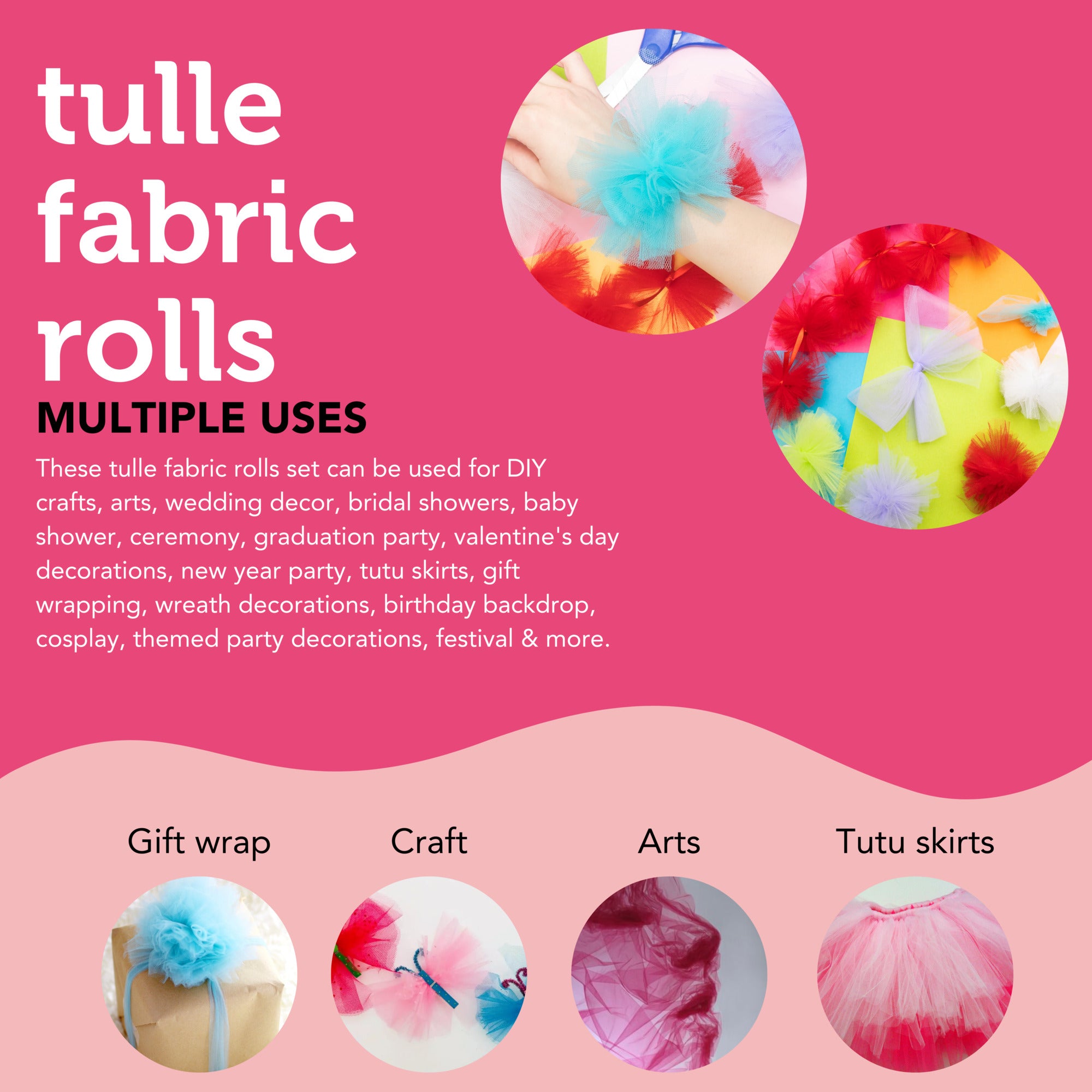 Tulle Fabric Roll – Incraftables