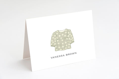 personalized folded note card