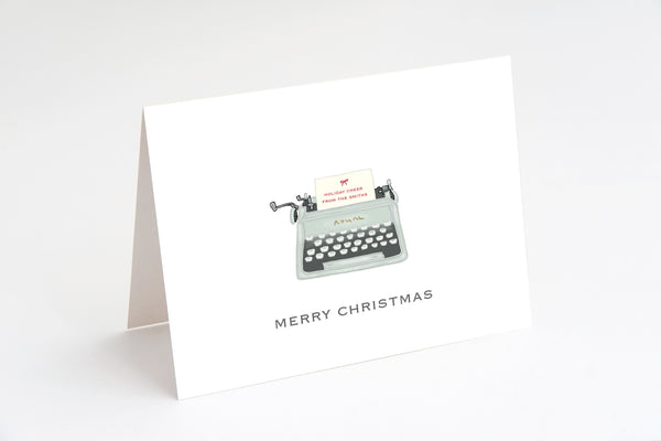 vintage typewriter christmas card