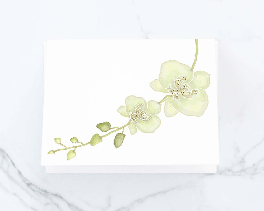 orchids note card