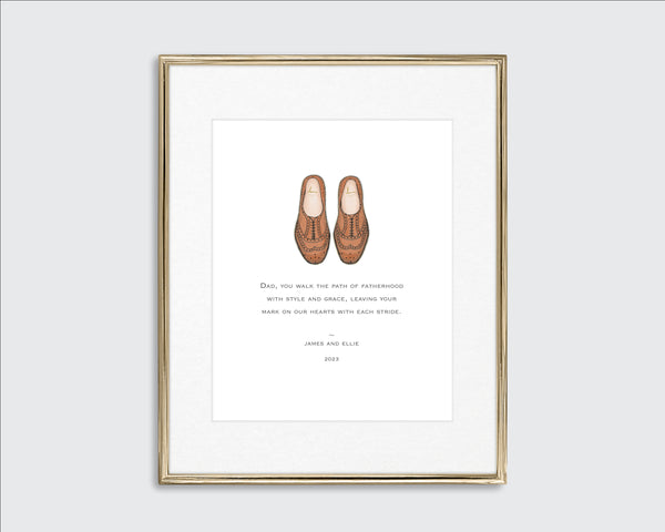 personalized oxfords shoes art print