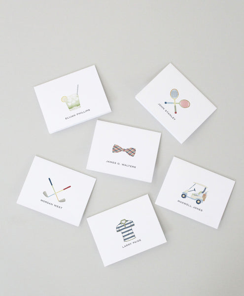 men's personalized note cards