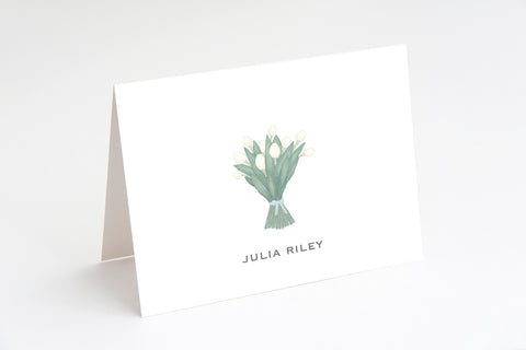 shop personalized tulips bouquet notecard