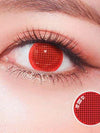 Anma Beauty Red Screen Round Mesh Half-Yearly Colored Contact Lenses Cosplay Contacts 0.00/Plano Red Screen Round Mesh Colored Contact Lenses - Anma Beauty