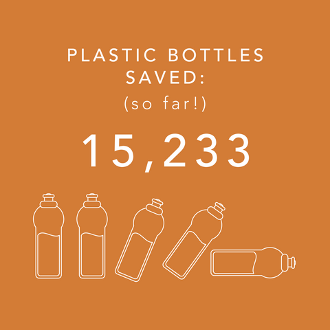 Plastic bottles saved (so far!)