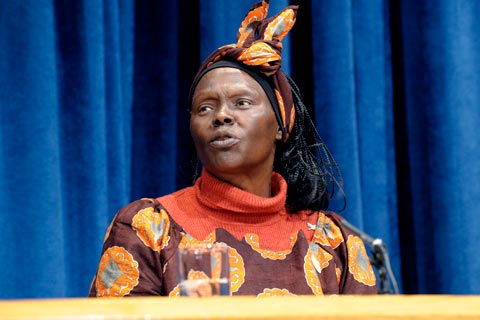 Wangari Maathai, Kenyan political & environmental activist.