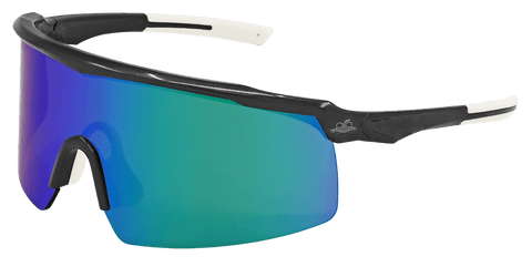 Whipray™ Red Mirror Lens, Shiny Black Frame Safety Glasses