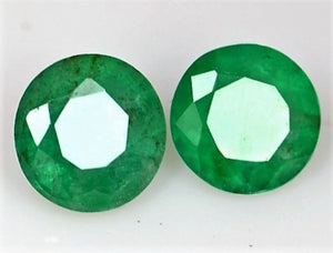 Emerald Round Cut 13mm Cloudy Pakistan Swat Gem 7 Carat Stone