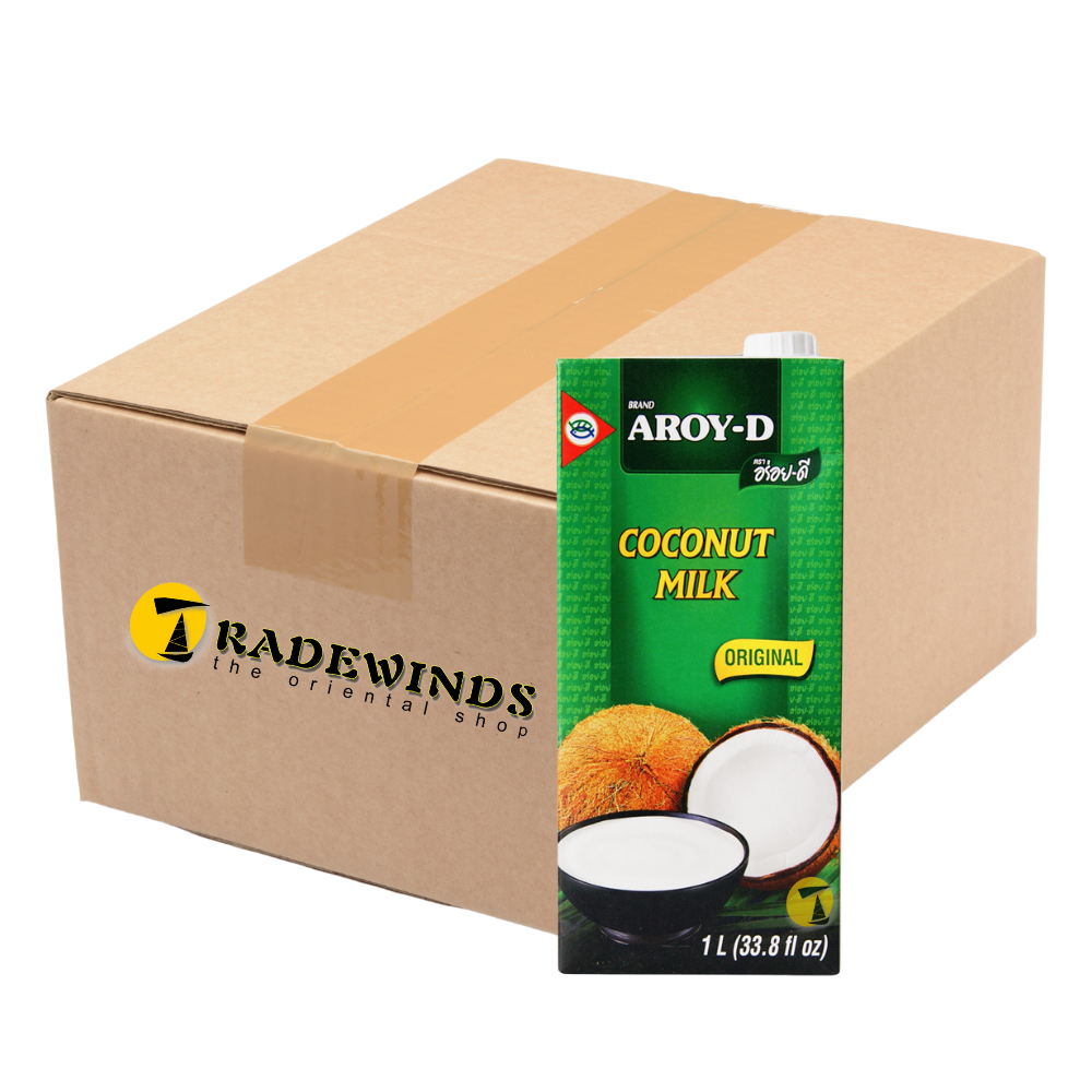 Aroy-D Coconut Milk - 12 x1 litre - Tradewinds Oriental Shop product image