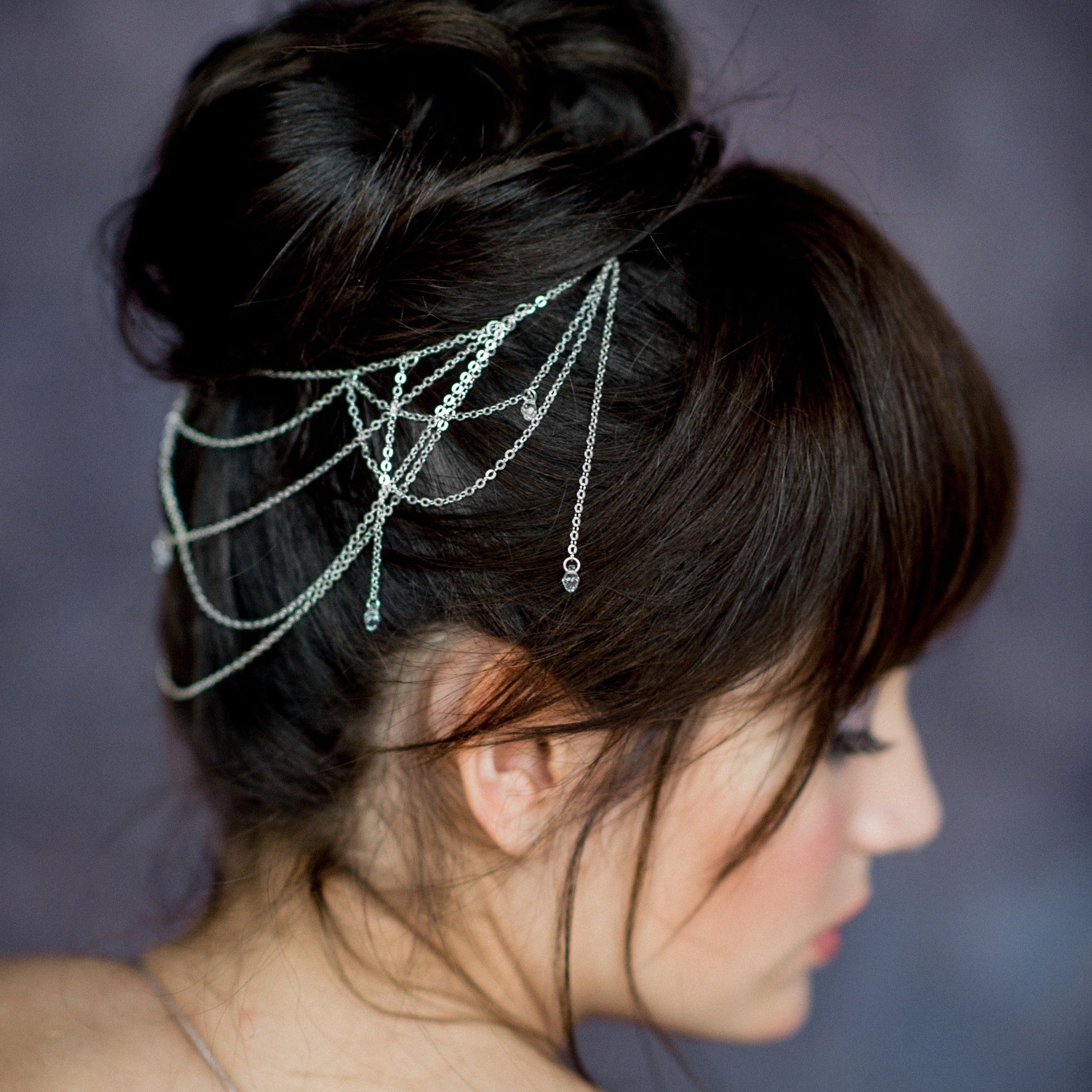 Bridal Hair Chains Hair Crowns Statement Hair Jewelry Vintage Style  Wedding Headpieces  LottieDa Designs Inc