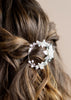 bridal hair vine for wedding hair with flowers and pearls made in canada
