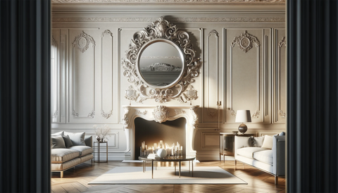 mirrors above fireplace
