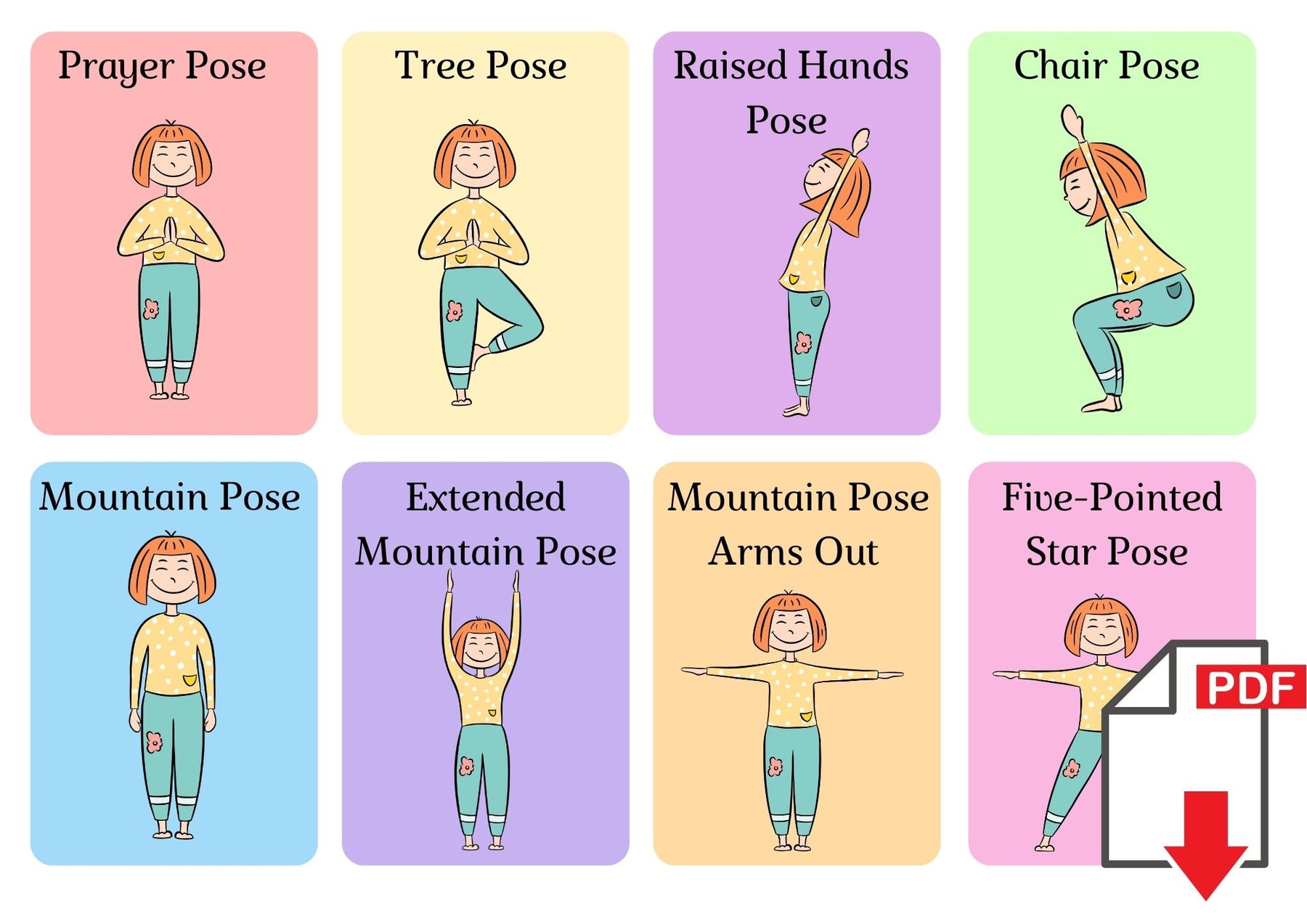 Printable Yoga Pose Cards Pdf Free Ubicaciondepersonas cdmx gob mx