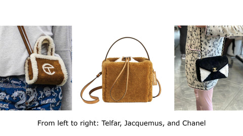 From left to right: Telfar, Jacquemus, and Chanel.