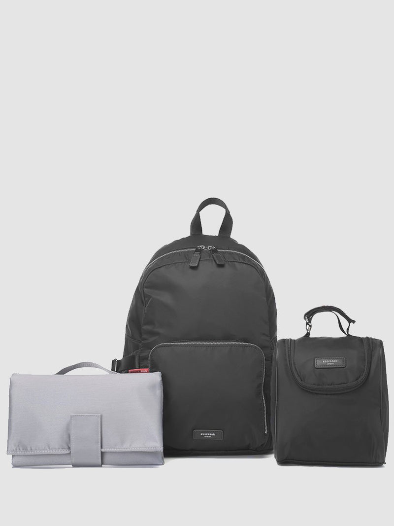 black backpack changing bag