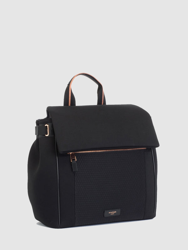 Storksak Poppy Quilt Black Backpack