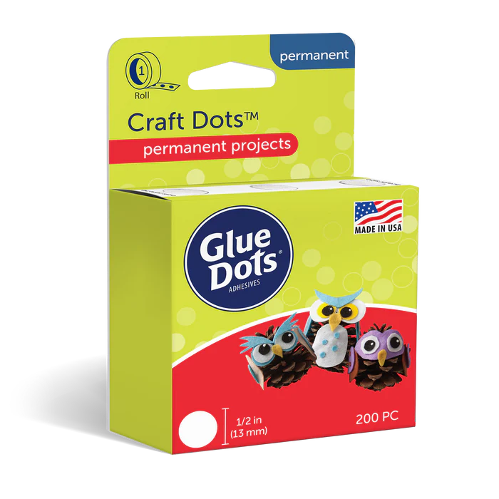 Glue Dots Adhesives Craft Dots 1/2" Permanent
