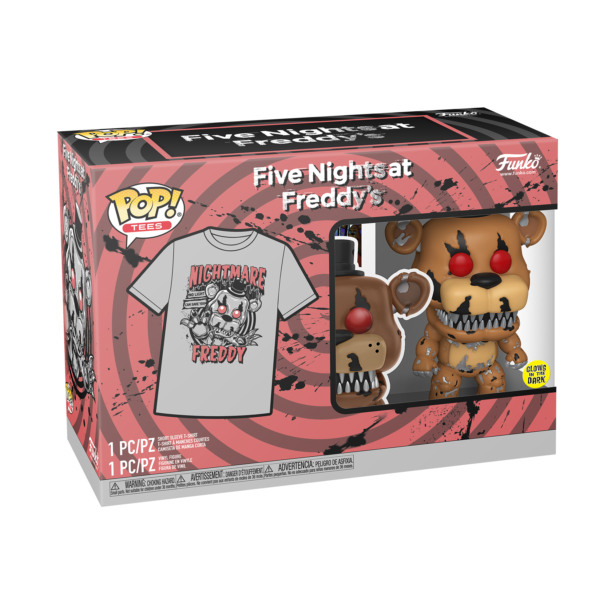 Kit 5 Bonecos Five Nights At Freddys Glows In The Dark Funko