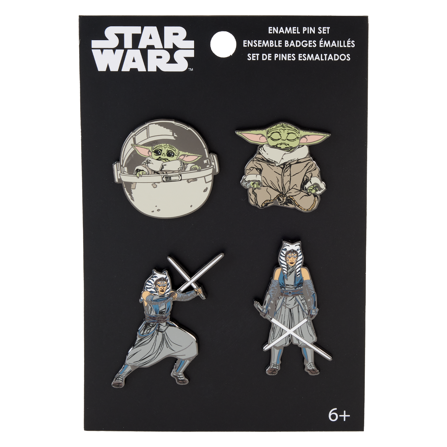 FUNKO POP! PIN Ahsoka Yoda 4-Pack Pin Set - Star Wars