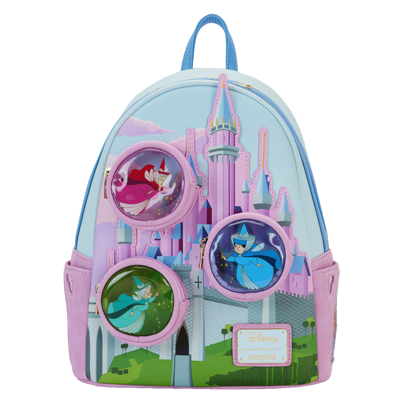 LOUNGEFLY Sleeping Beauty Stained Glass Castle Mini Backpack - Disney