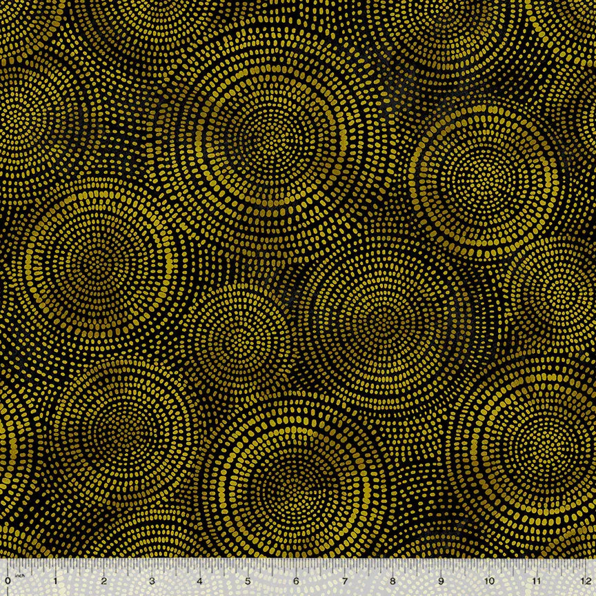 Black and Gold Radiance Wideback Cotton Fabric ( 2 1/2 yard pack ) - Linda's Electric Quilters