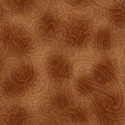 Brown Saddle Radiant Paisley Cotton Wideback Fabric ( 2 Yard Pack ) - Linda's Electric Quilters