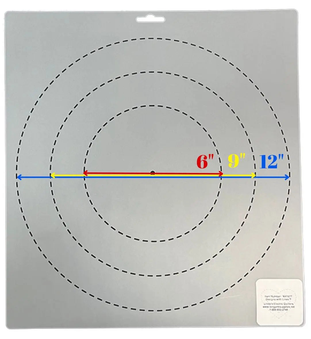 1877 Circle 6"/9"/12" Stencil - Linda's Electric Quilters