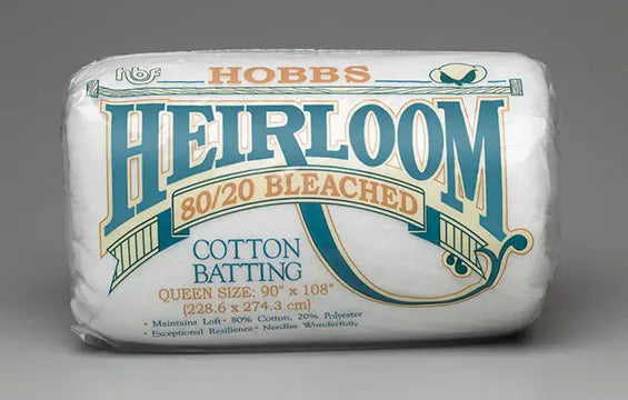 Hobbs Tuscany Bleached Cotton Batting TWIN 72x96, Hobbs Twin Bed Batting, Quilting  Batting 