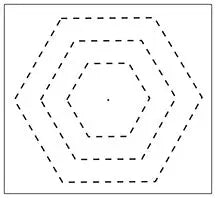 1952 Hexagon Stencil - Linda's Electric Quilters