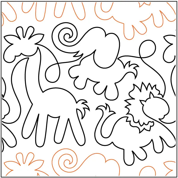 Animal Crackers Pantograph - Linda's Electric Quilters