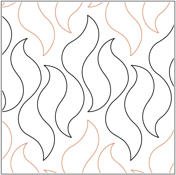 Aqua Flame Pantograph - Linda's Electric Quilters