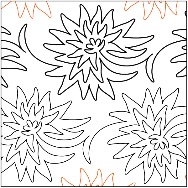 Chrysanthemum Pantograph - Linda's Electric Quilters