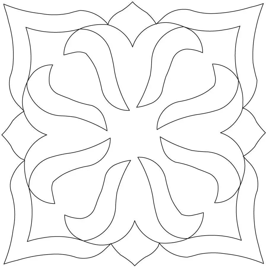 Quilt Stencil Tulip Medallion 8 933 - 045285009331