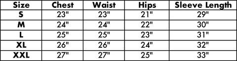 Wanakome Hector Size Chart