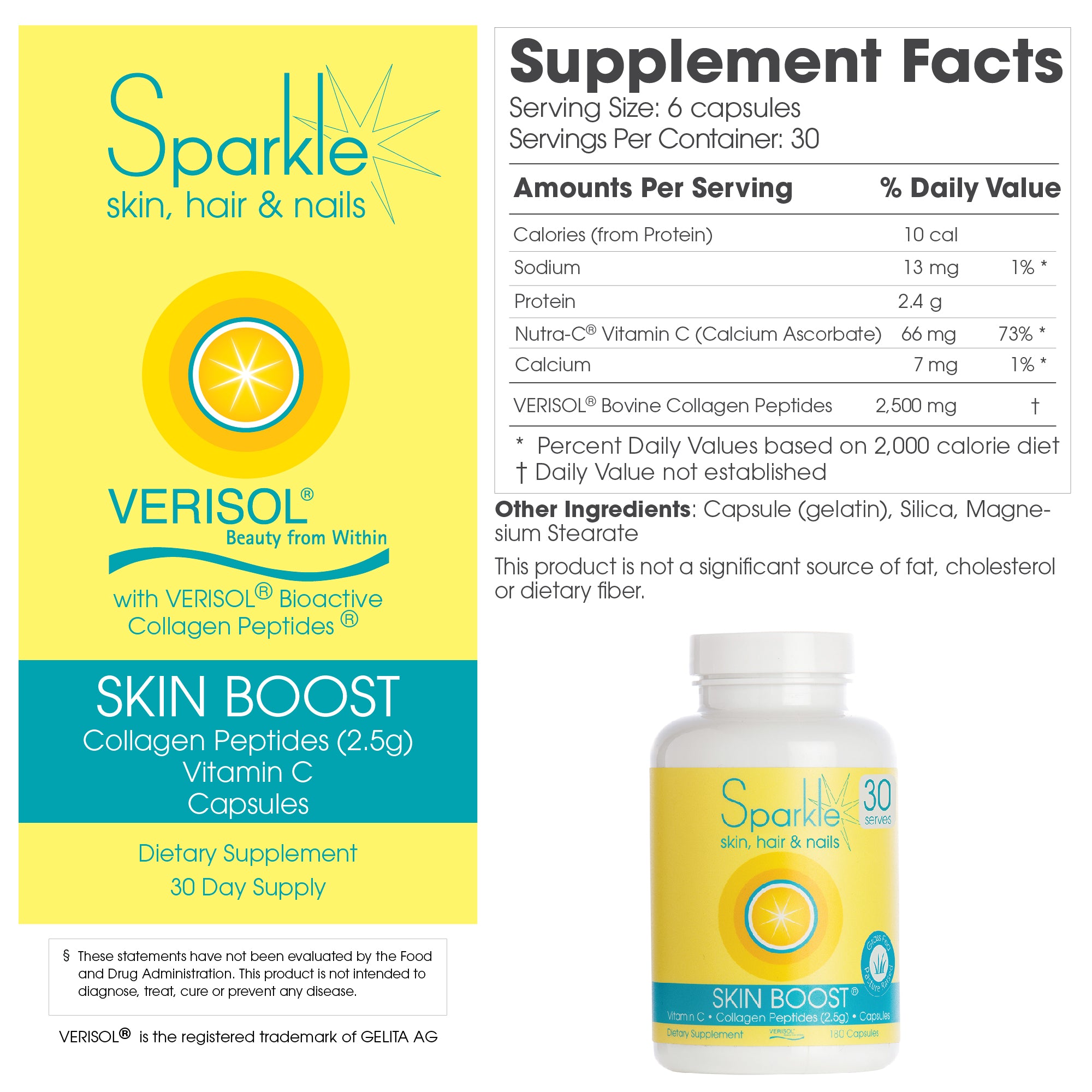 Sparkle Skin Boost Capsules Supplement Facts