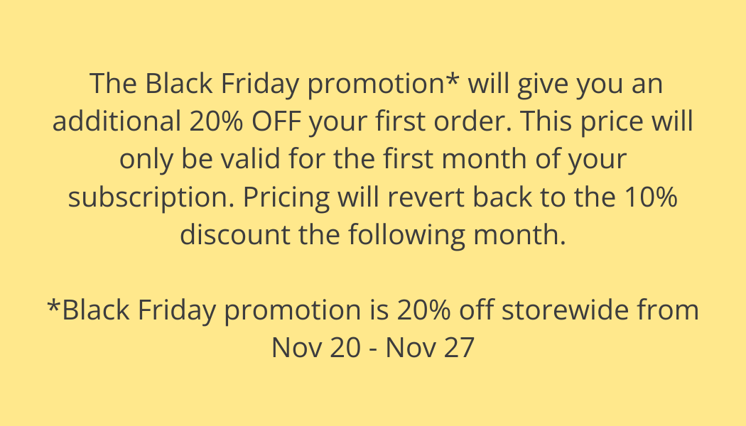 Black Friday subscription promo