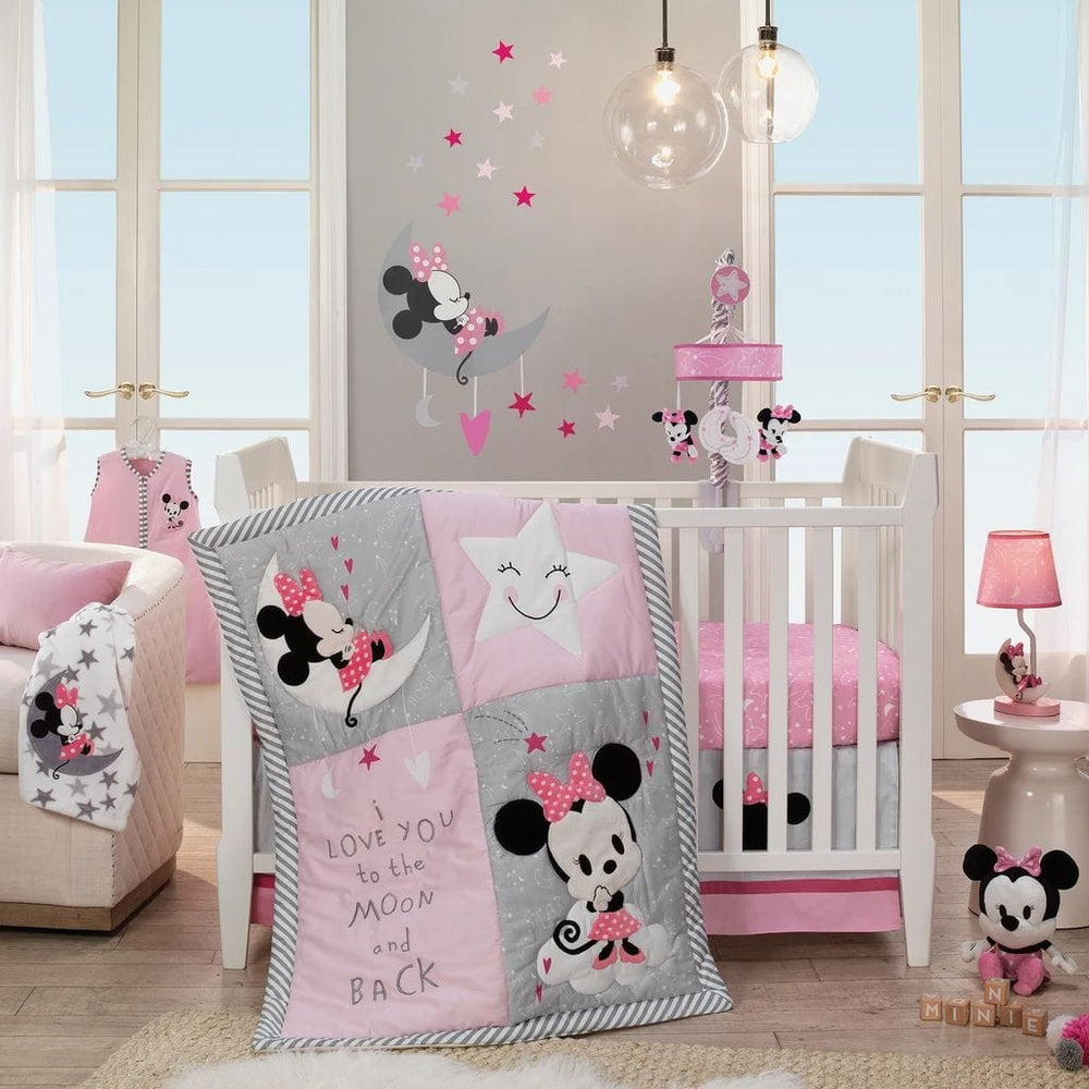 Lambs Ivy Minnie Mouse 4 Piece Bedding Set Bo Bebe Magasin Pour Bebe