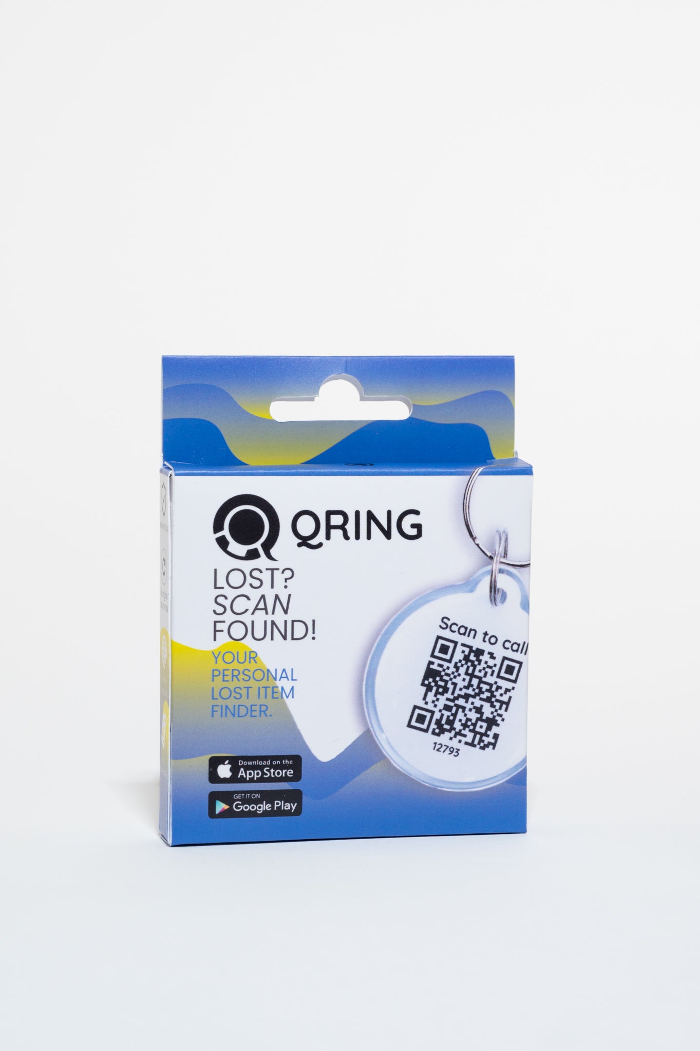 tand autobiografie goud Sleutelhanger met QR-code en NFC - Lost & found tag oplossing - QRing