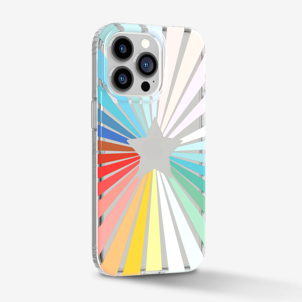 Tech21 Evo Art Rainbow Sunburst iPhone 13 case