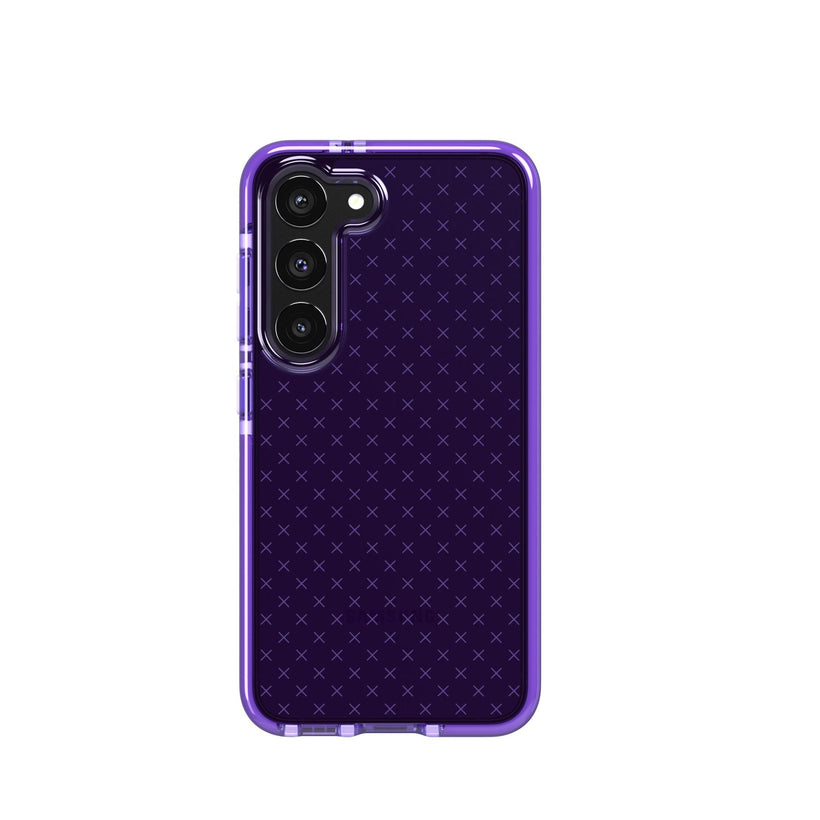 Purple LV Samsung Galaxy S23 Ultra Clear Case