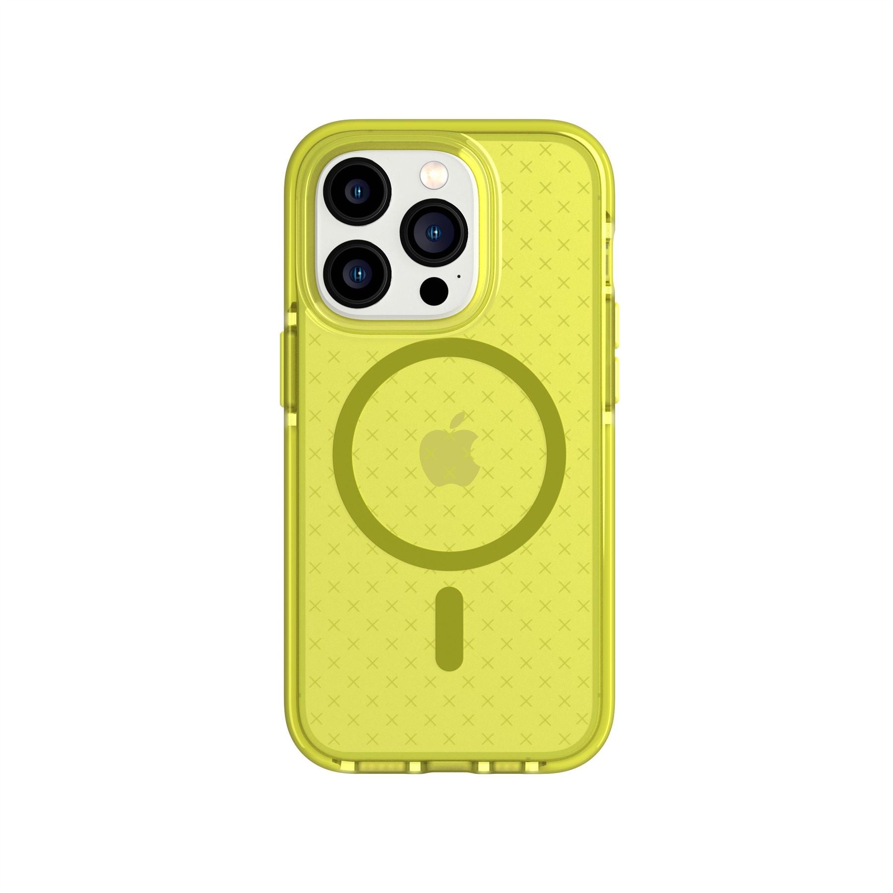 Tech21 EvoCheck - Apple iPhone 14 Pro Case MagSafe Compatible - Acid Yellow