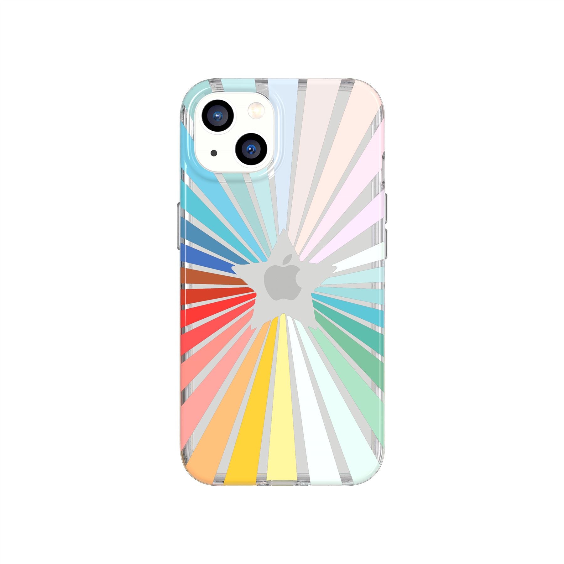 Tech21 EvoArt - Apple iPhone 13 Case - Rainbow Sunburst