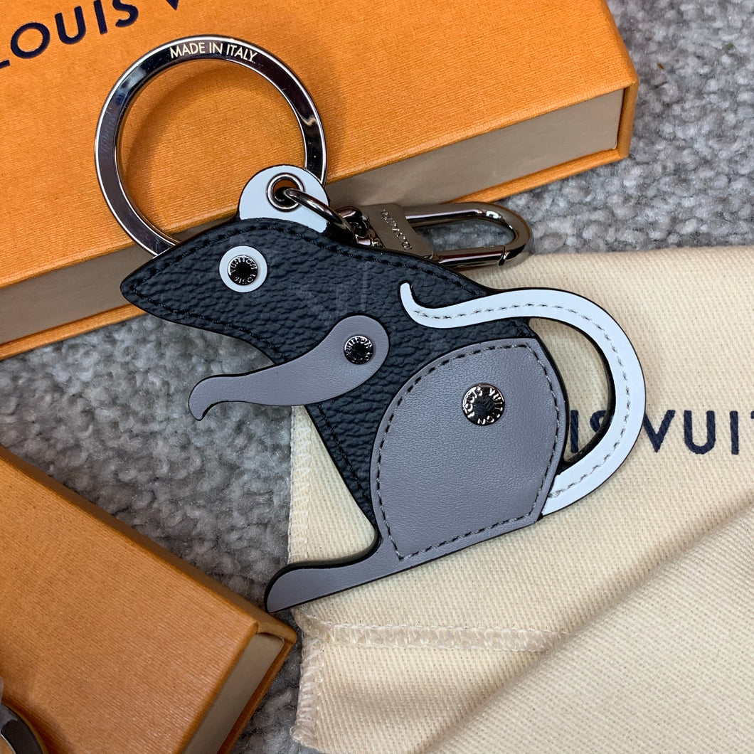 LOUIS VUITTON Calfskin Monogram Vuittonite Rat Bag Charm Key