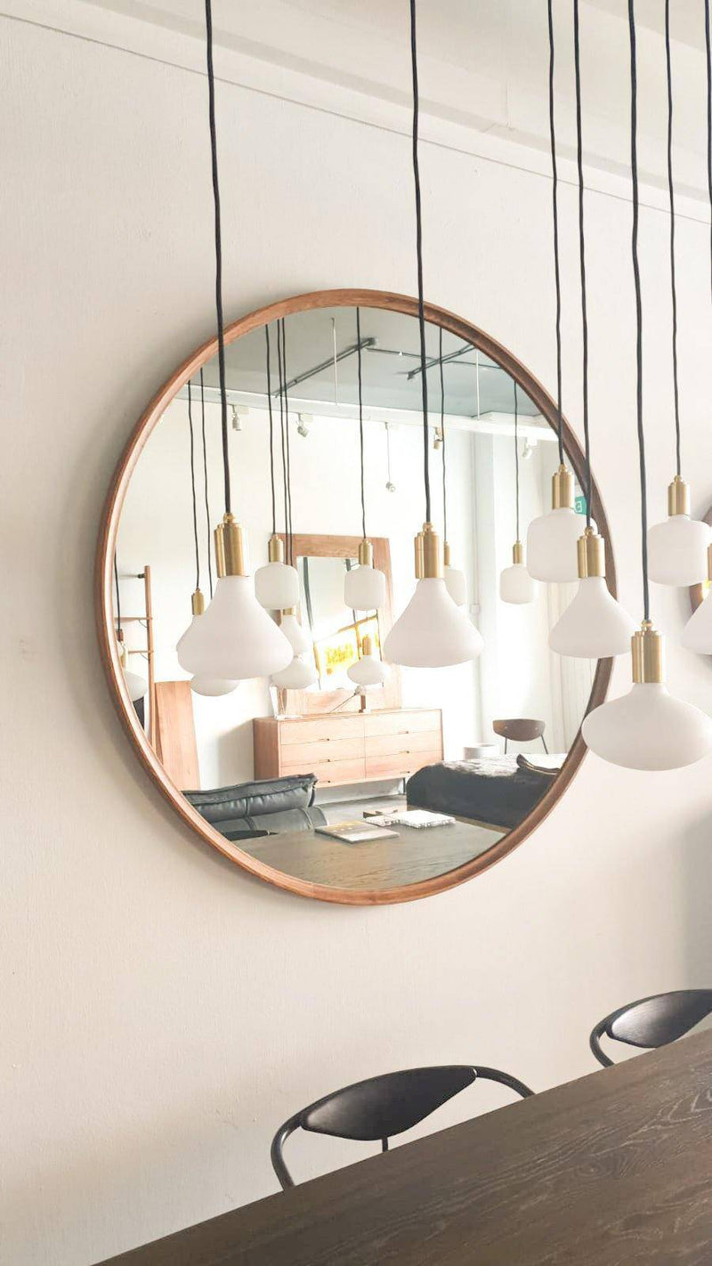 round mirror light fixture