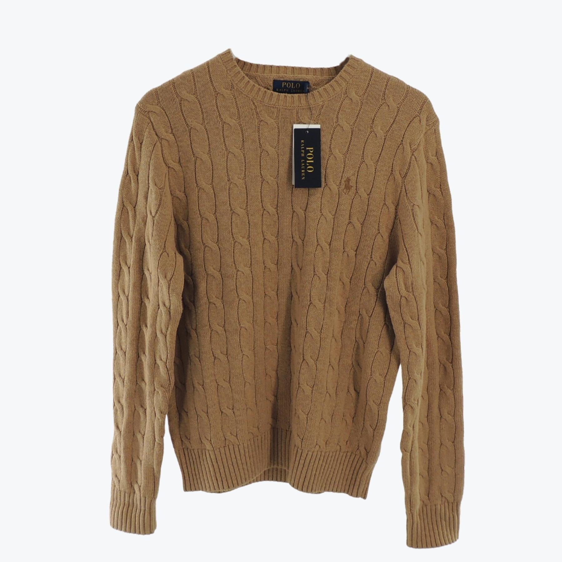 Polo Ralph Lauren Men's Cable Knit Jumper Brown – Bag the Tag